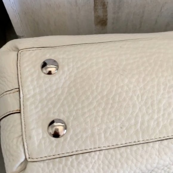 Coach white pebbled leather satchel - Picture 14 of 14
